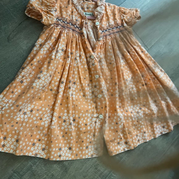 Vintage Smocked Floral Dress • Preppy  • 100% Cotton - Picture 3 of 8